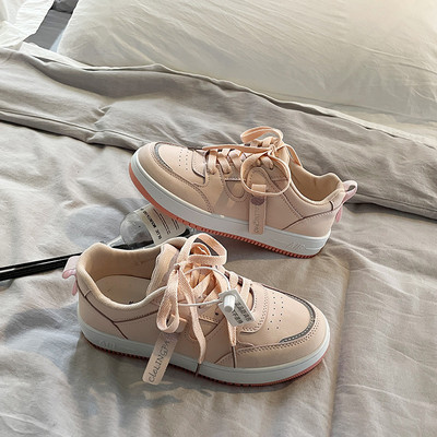 Elegantne ženske tenisice od eko kože u dvije boje jednobojni model