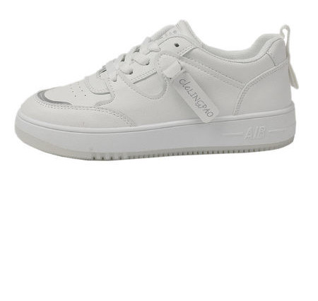 Elegantne ženske tenisice od eko kože u dvije boje jednobojni model