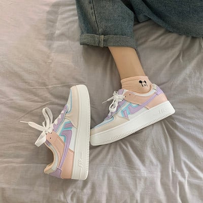 Adidasi eleganti de dama cu talpa plata in trei culori