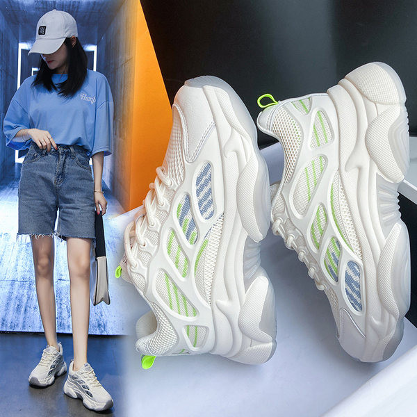 Ženske aktualne tenisice s grubim potplatom i mrežicom