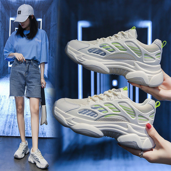 Ženske aktualne tenisice s grubim potplatom i mrežicom