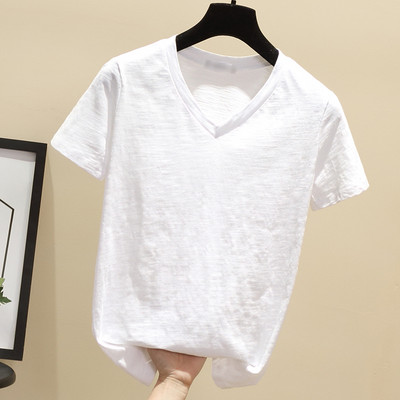 Σετ γυναικείο μπλουζάκι με κοντό μανίκι - μονόχρωμο μοντέλο