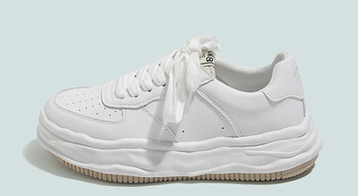 Moderne ženske tenisice od eko kože u dvije boje sa ravnim đonom