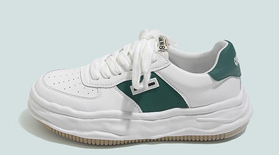 Moderne ženske tenisice od eko kože u dvije boje sa ravnim đonom