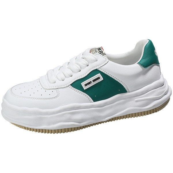 Moderne ženske tenisice od eko kože u dvije boje sa ravnim đonom