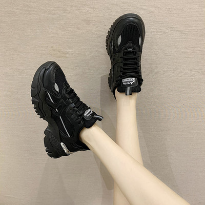 Ženske tenisice sa vezicama i grubim đonom u tri boje