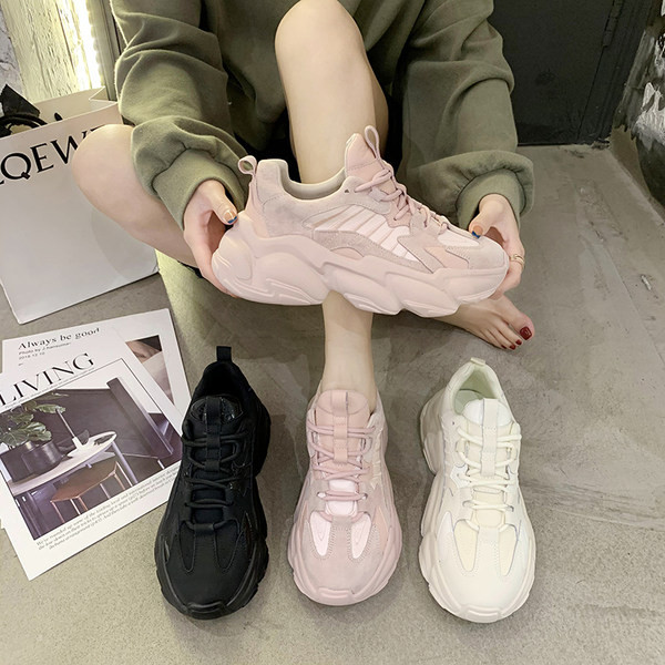 Ležerne ženske tenisice s vezicama jednobojni model