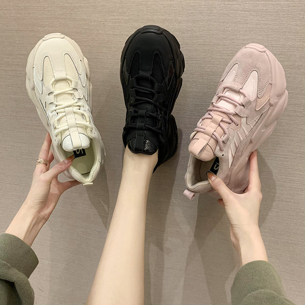 Ležerne ženske tenisice s vezicama jednobojni model