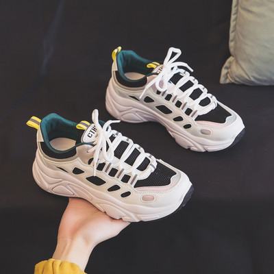 Moderne ženske tenisice sa vezicama u tri boje