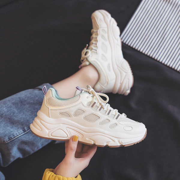 Moderne ženske tenisice sa vezicama u tri boje