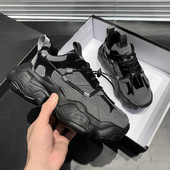 Ženske tenisice s vezicama i grubim potplatom - bijele i crne