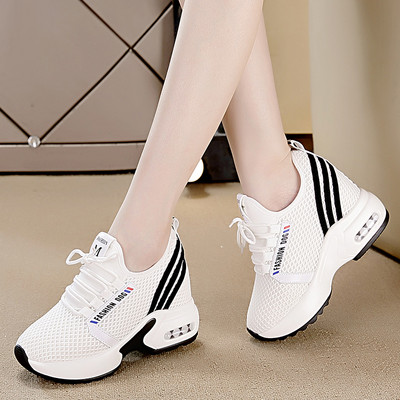 Ženske mrežaste tenisice s vezicama i visokim potplatom