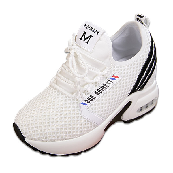 Ženske mrežaste tenisice s vezicama i visokim potplatom