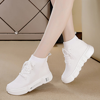 Adidași de damă moderni tip șosetă cu șireturi