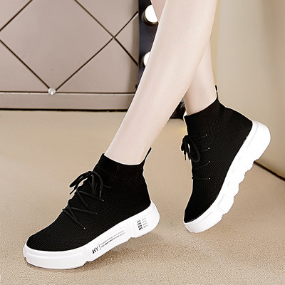 Adidași de damă moderni tip șosetă cu șireturi