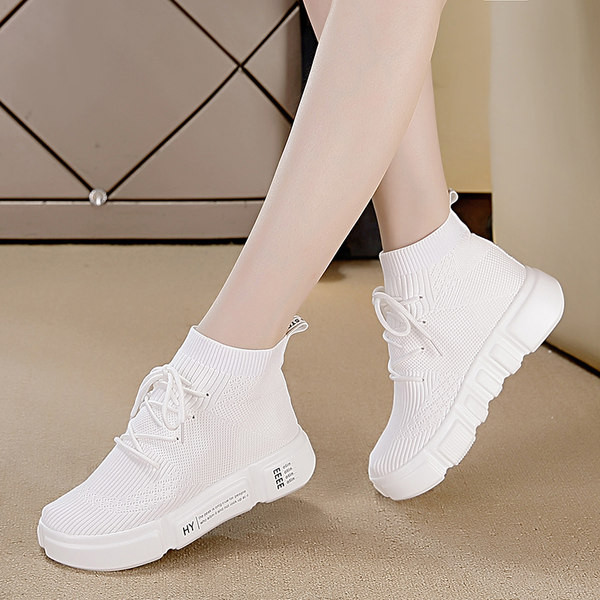 Adidași de damă moderni tip șosetă cu șireturi