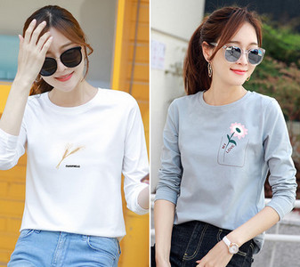 Komplet ženske bluze s printom i dugim rukavima