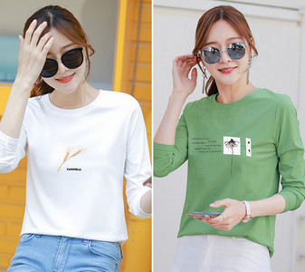 Komplet ženske bluze s printom i dugim rukavima