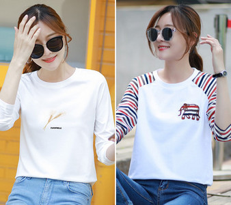 Komplet ženske bluze s printom i dugim rukavima