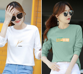 Komplet ženske bluze s printom i dugim rukavima