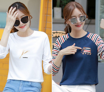 Komplet ženske bluze s printom i dugim rukavima