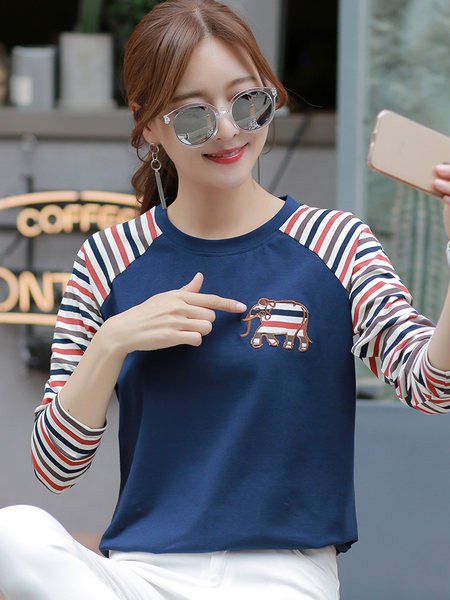 Komplet ženske bluze s printom i dugim rukavima