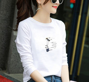 Komplet ženske bluze s dugim rukavima i aplikacijom