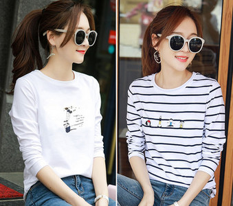 Komplet ženske bluze s dugim rukavima i aplikacijom