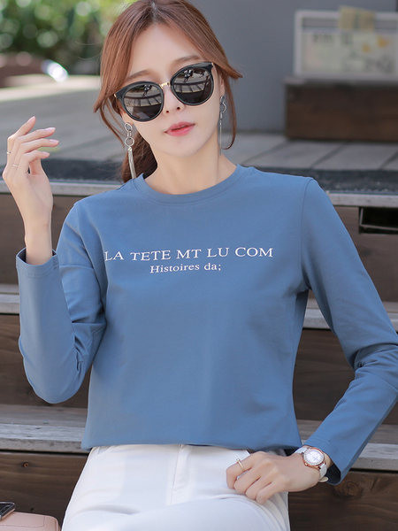 Komplet ženske bluze s dugim rukavima i aplikacijom