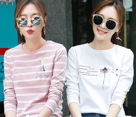 Komplet dvije ženske bluze s dugim rukavima