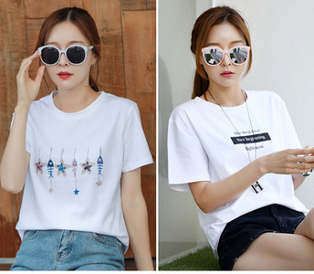 Σετ δύο γυναικεία μπλουζάκια με κοντά μανίκια - διαφορετικές εφαρμογές