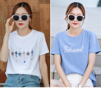 Σετ δύο γυναικεία μπλουζάκια με κοντά μανίκια - διαφορετικές εφαρμογές