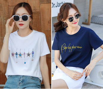 Σετ δύο γυναικεία μπλουζάκια με κοντά μανίκια - διαφορετικές εφαρμογές