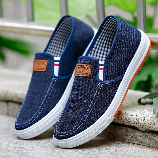 Vyriški džinsiniai mokasinai plokščiu padu