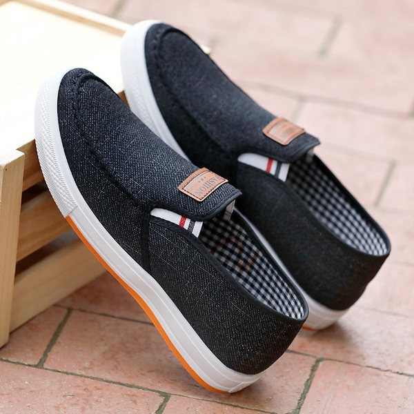 Vyriški džinsiniai mokasinai plokščiu padu