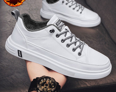 Öko-nahast sooja voodriga meeste sügis-talvised tossud