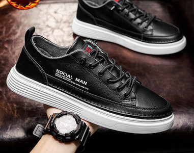 Öko-nahast sooja voodriga meeste sügis-talvised tossud