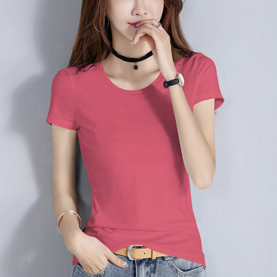 Bluză din bumbac de culoare uni cu decolteu spitz sau oval