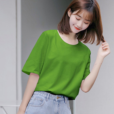 Μοντέρνο γυναικείο μπλουζάκι με κοντό μανίκι και οβάλ λαιμόκοψη σε πολλά χρώματα