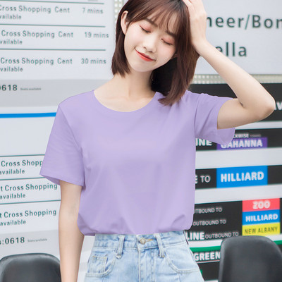 Tricou curat dama model nou cu maneca scurta in mai multe culori