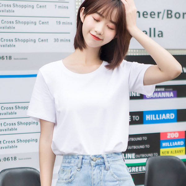 Tricou curat dama model nou cu maneca scurta in mai multe culori