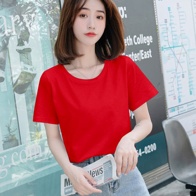 Ležerna obična majica s okruglim izrezom