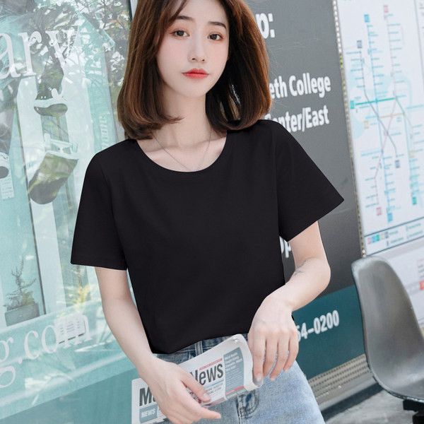 Ležerna obična majica s okruglim izrezom