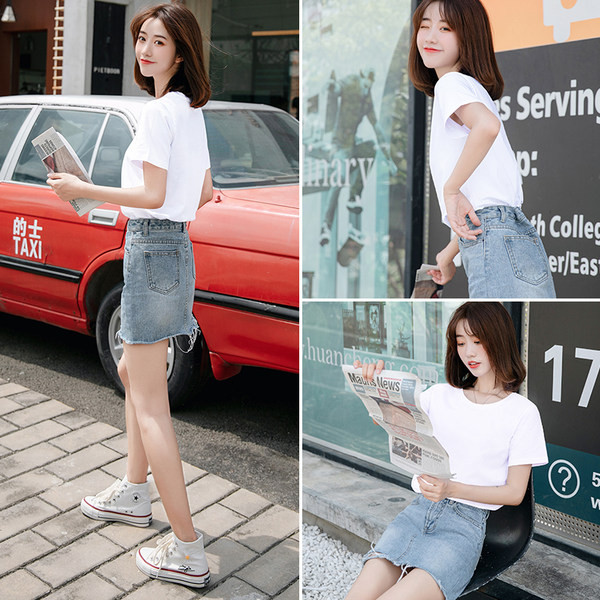 Ležerna obična majica s okruglim izrezom