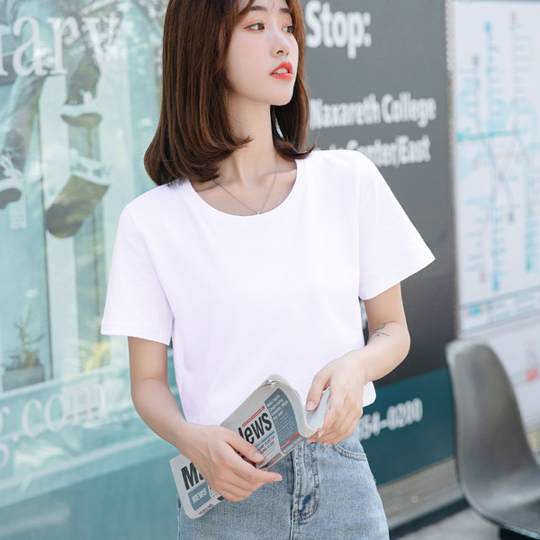 Ležerna obična majica s okruglim izrezom