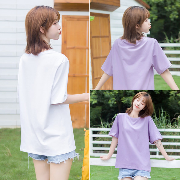 Ženska široka majica s ovalnim izrezom i kratkim rukavima