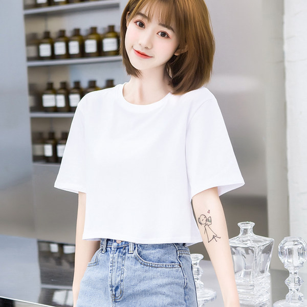 Īss vasaras T-krekls ar apdruku