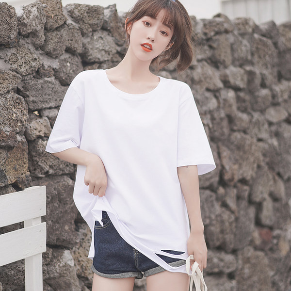 Široka majica kratkih rukava s poderanim efektom