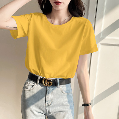 Tricou din bumbac monocolor cu mâneci scurte