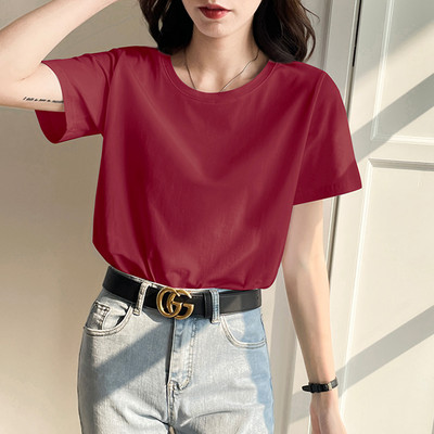 Tricou din bumbac monocolor cu mâneci scurte